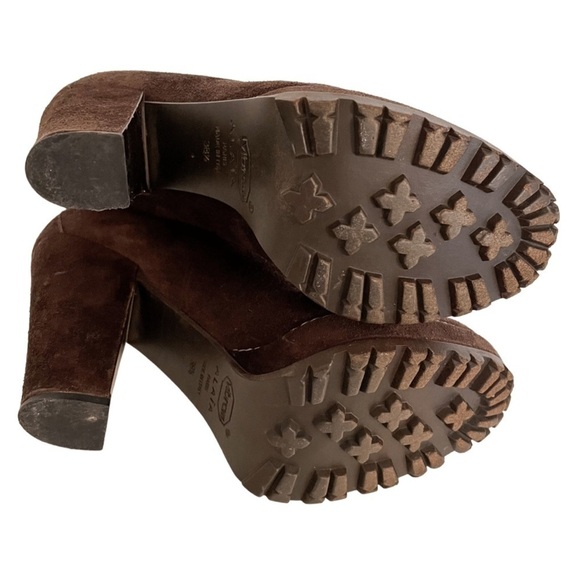 Alaia Suede Platform Heeled Combat Boots 38.5 - Picture 11 of 11